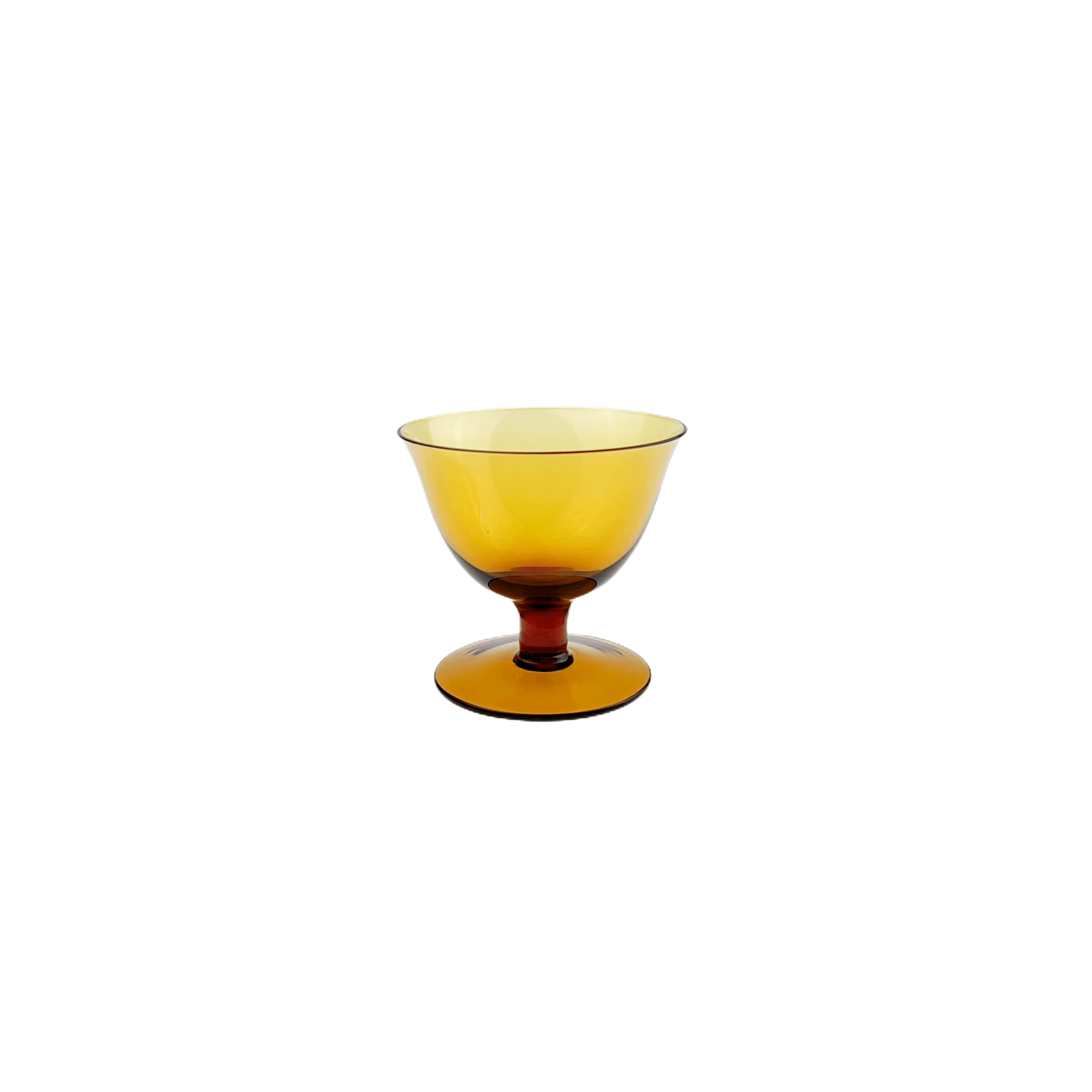 Amber ice cream glass