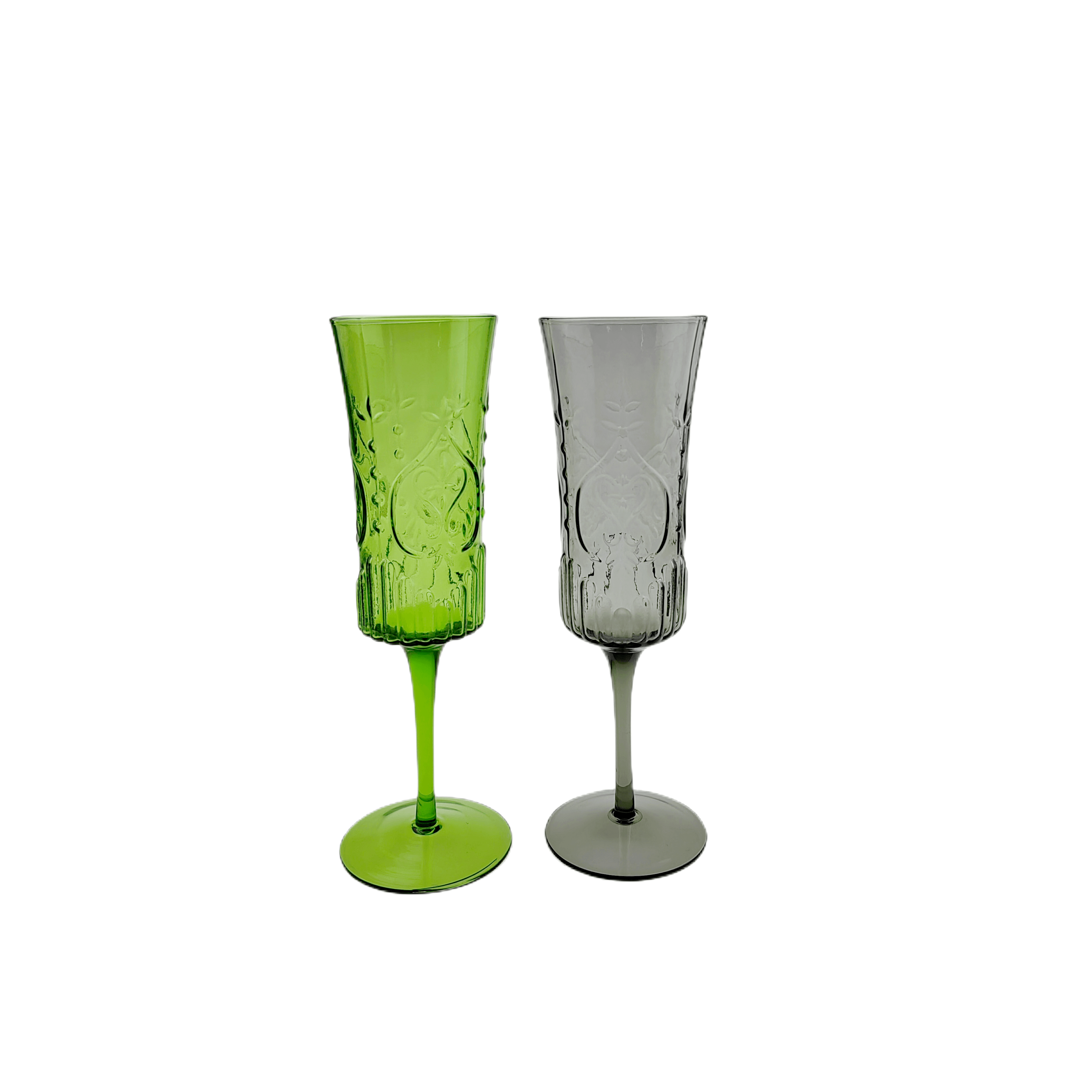 Relief champagne glass