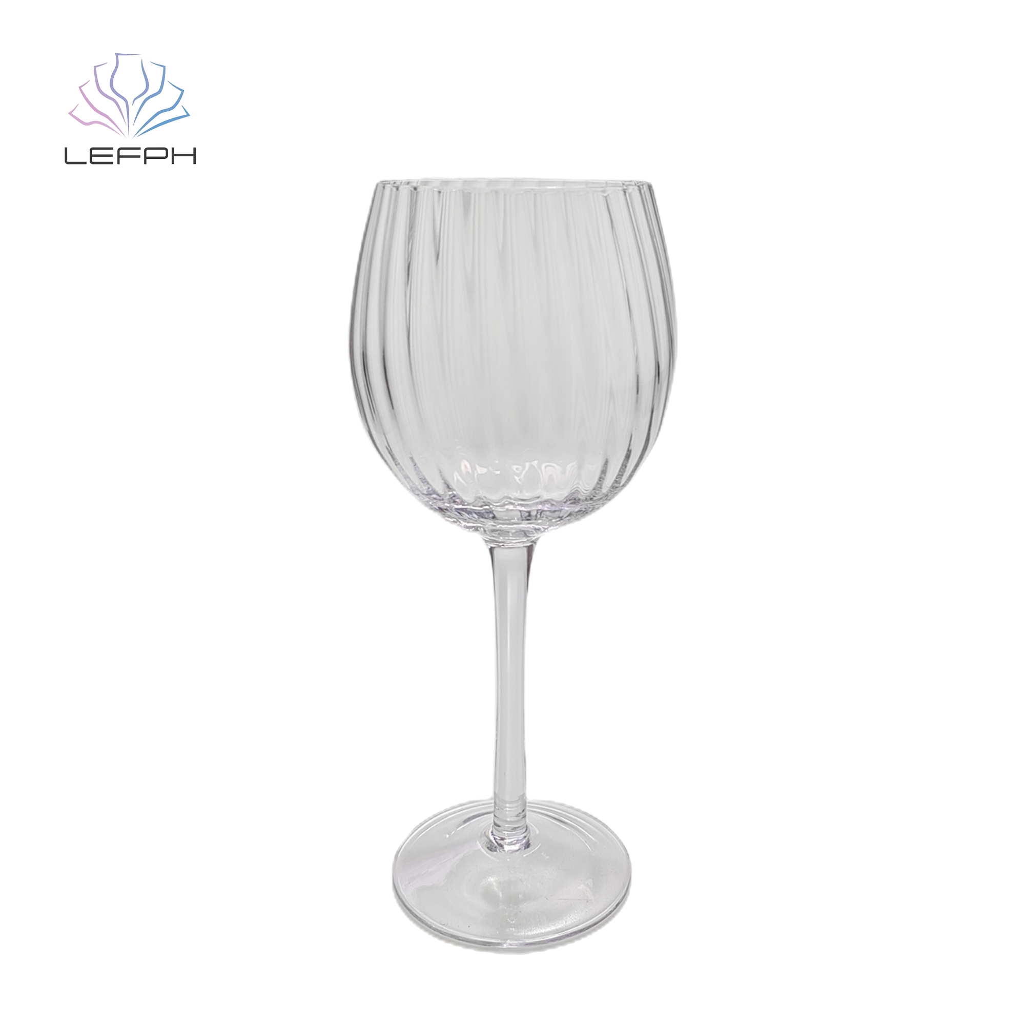 Rough edged wine glass