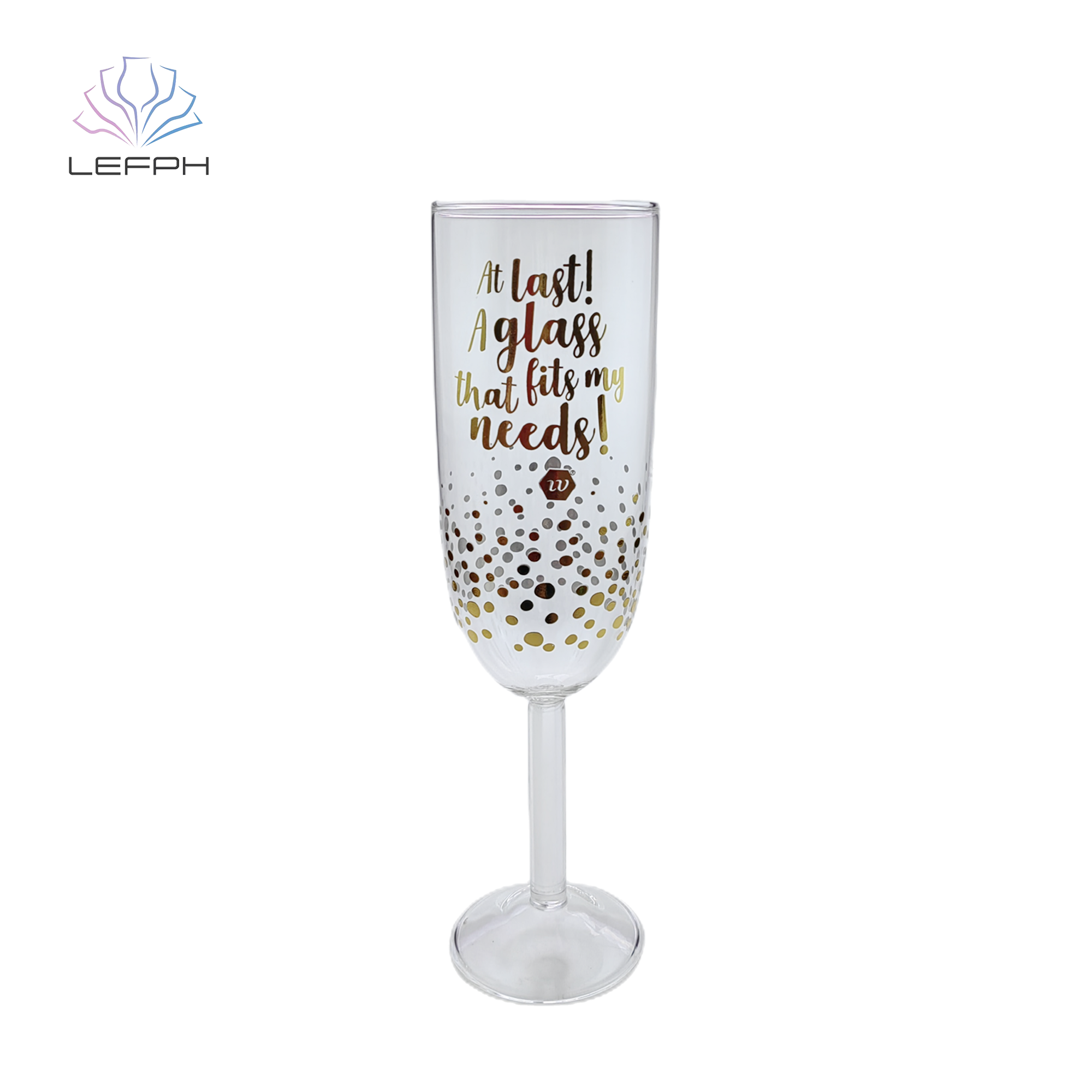 Gold stamping of high boron silicon high leg beer cup