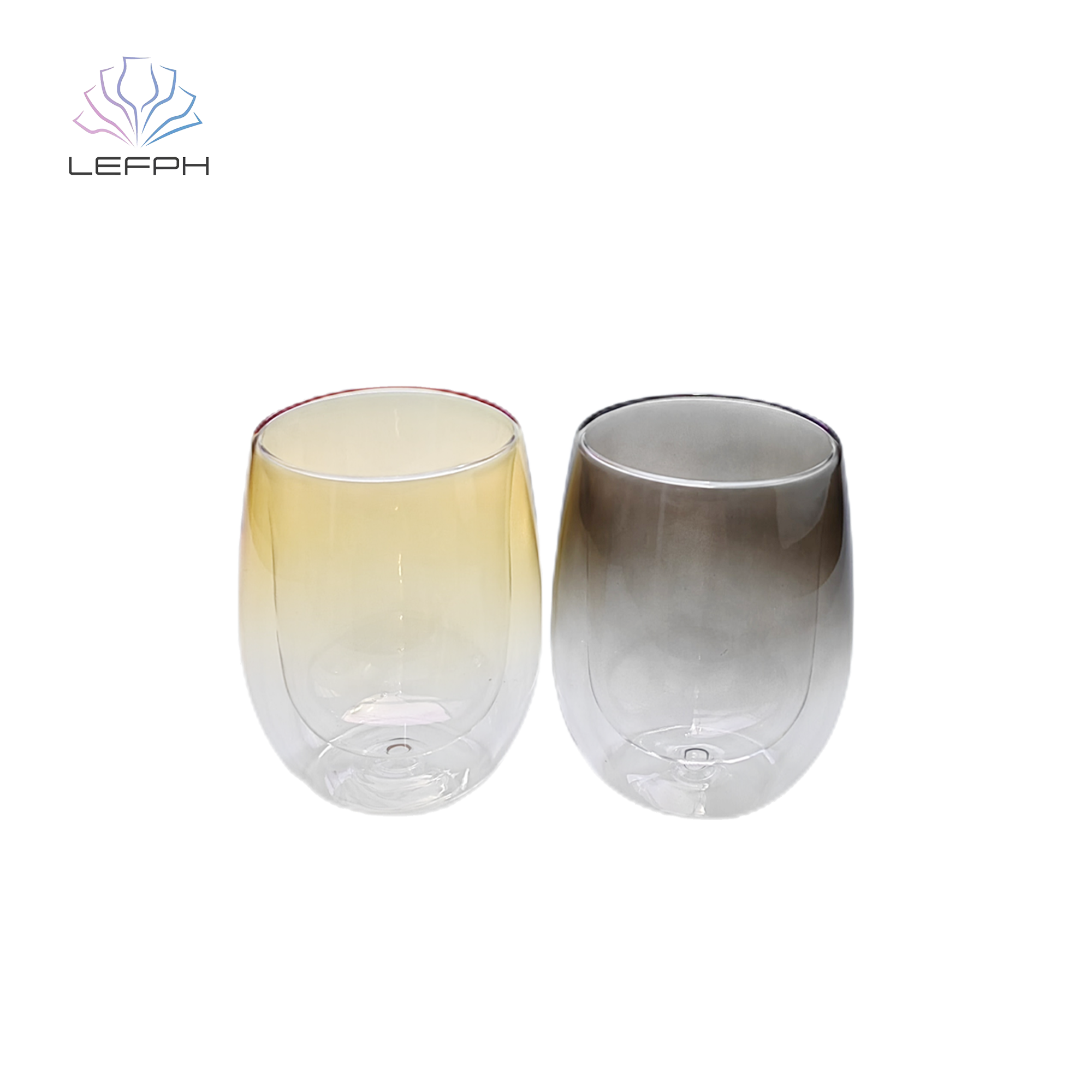 High boron silicon double layer double color egg cup