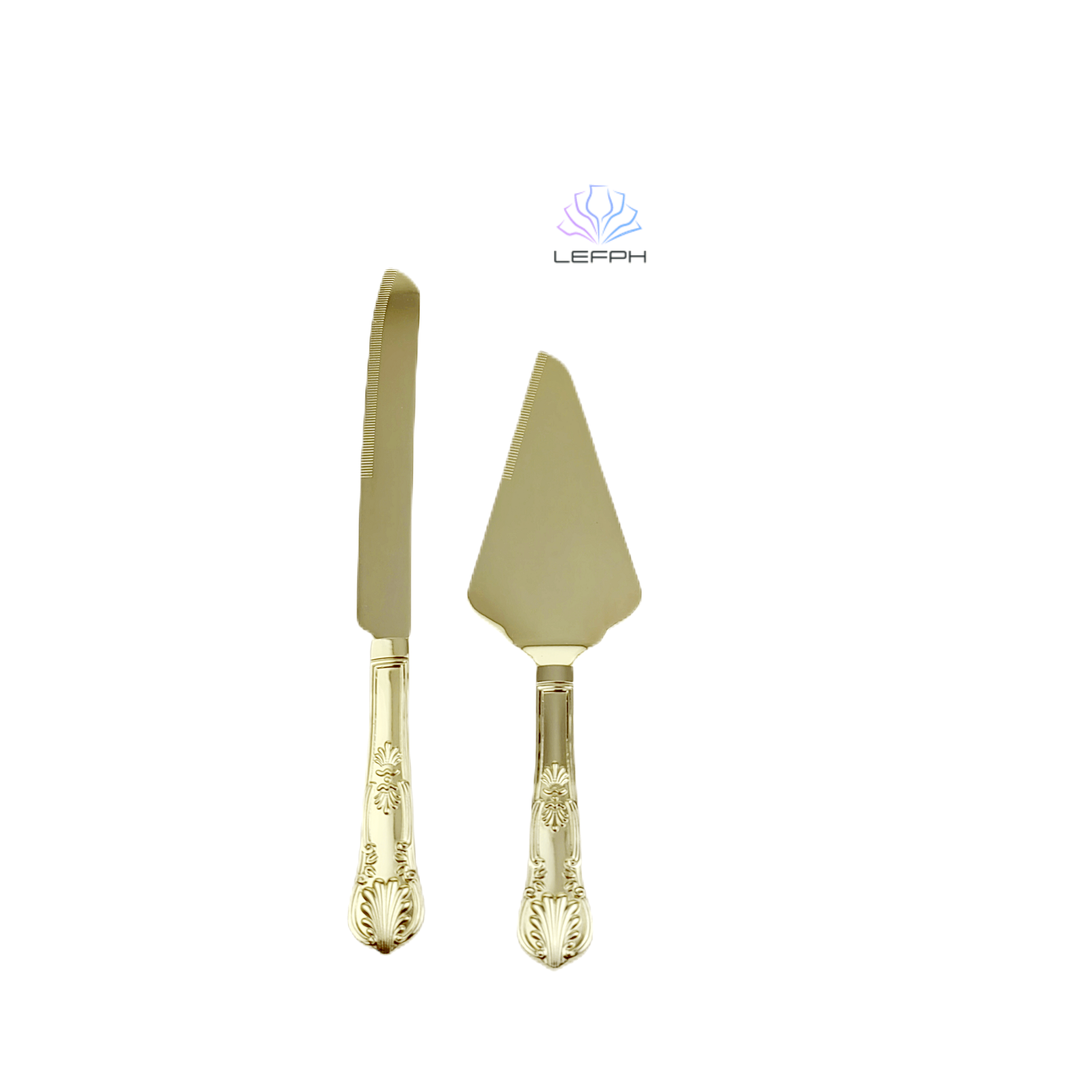 Golden cake knife spatula