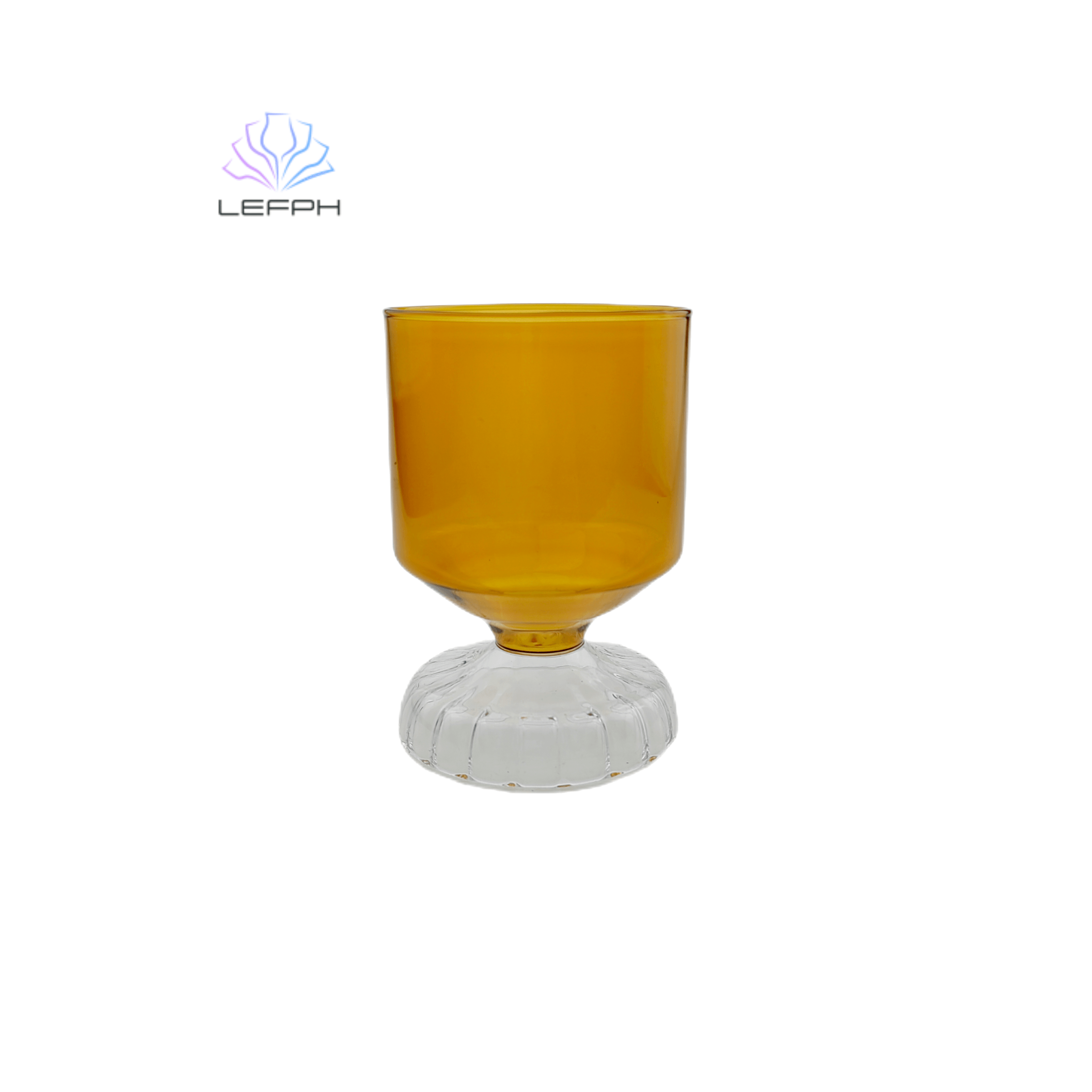 Borosilicate glass yellow wine glass