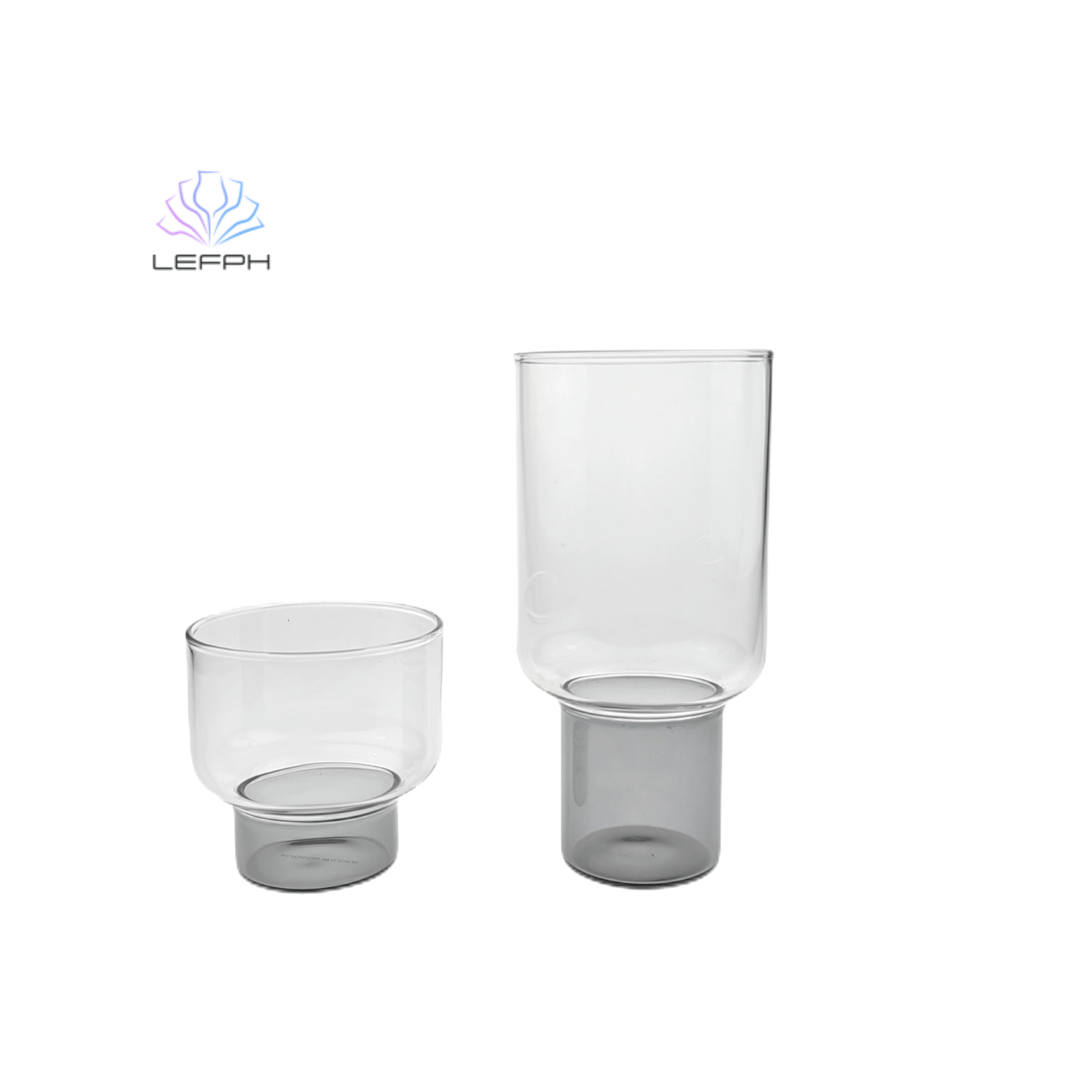 Grey borosilicate glass whisky glass