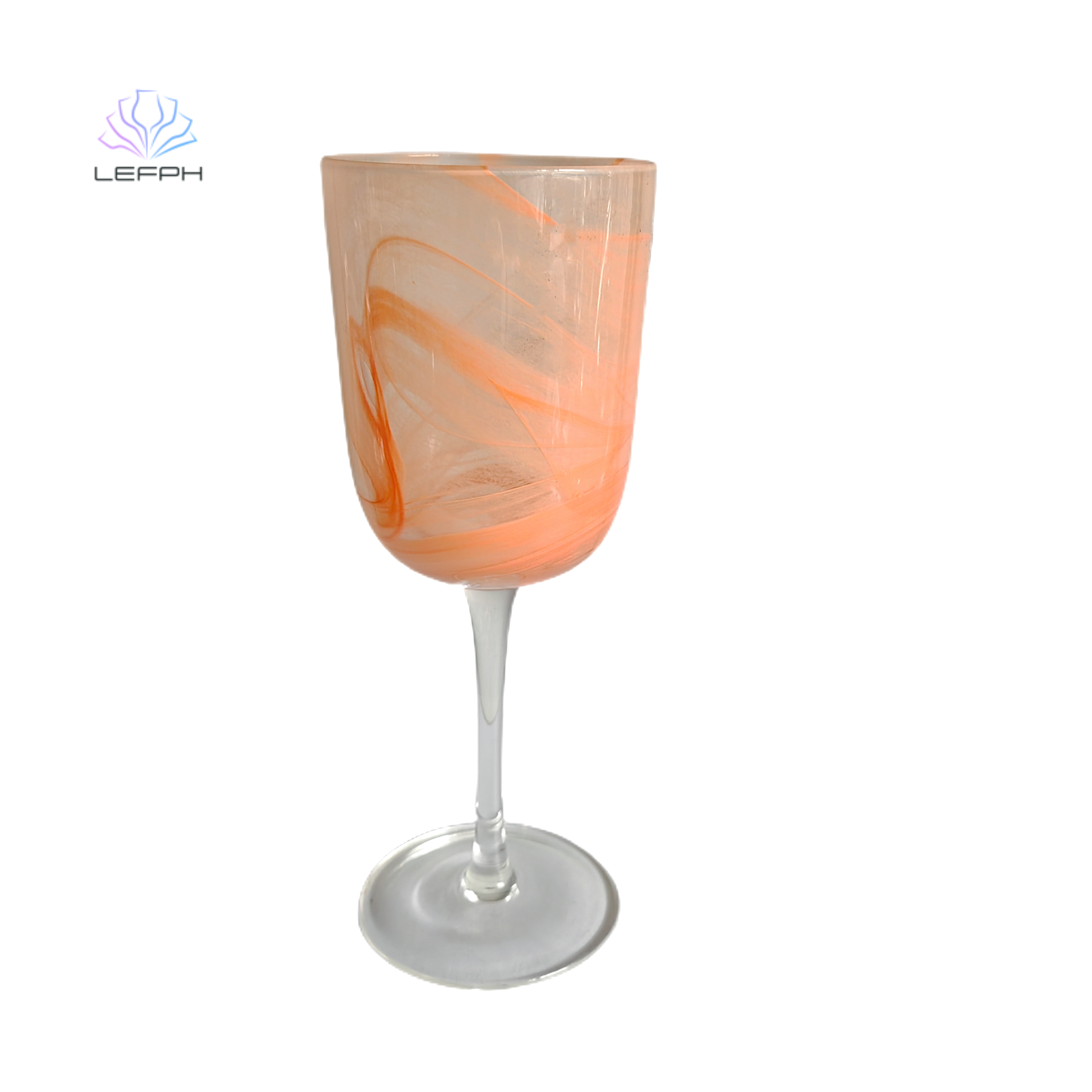 Colored glass wine glasses