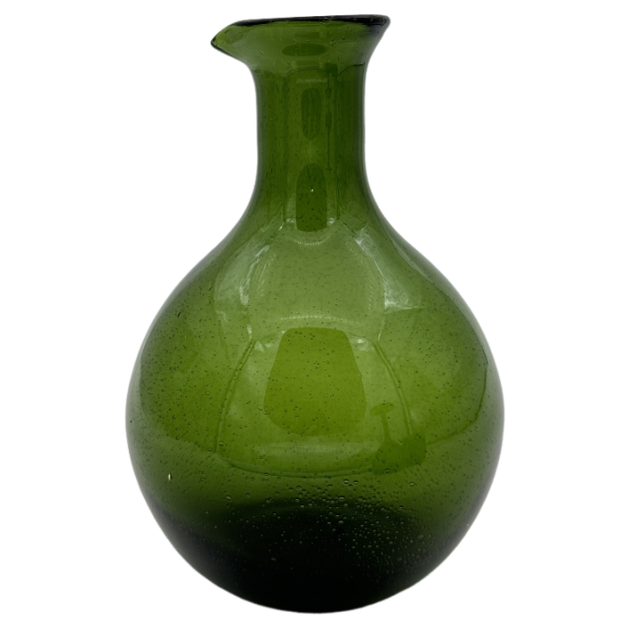 Green Glass Pot