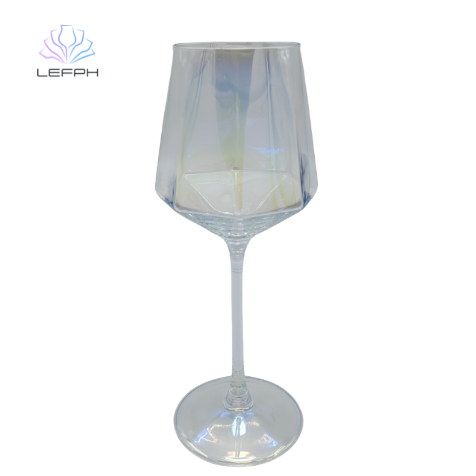 Hexagonal laser wine glass