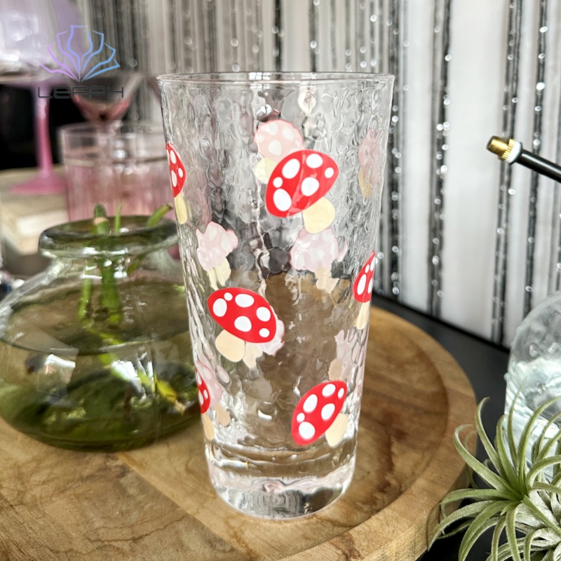 Hand-painted water glass