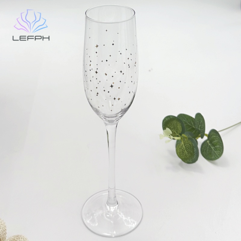 Handmade decal champagne glasses