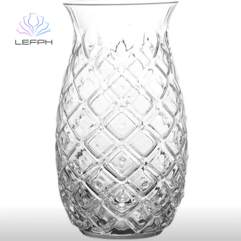 Pineapple type juice glass