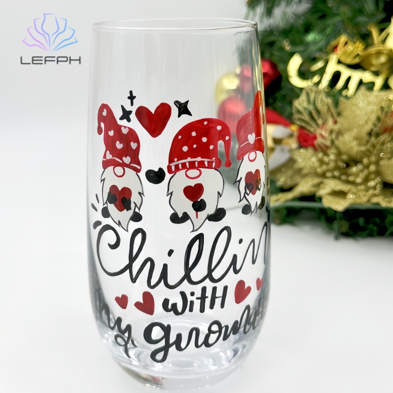 Hand-painted Christmas glass