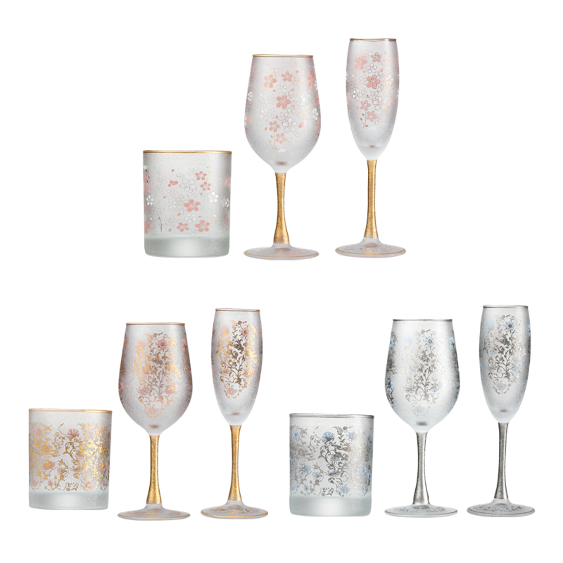 Snowflake cherry vine wine glass series