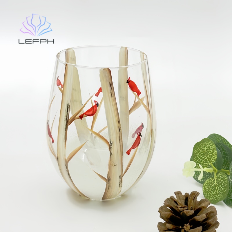 Hand-painted winter water cup