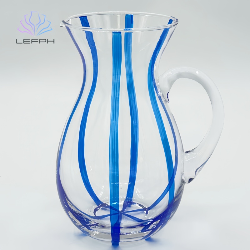 Hand-painted blue stripe series