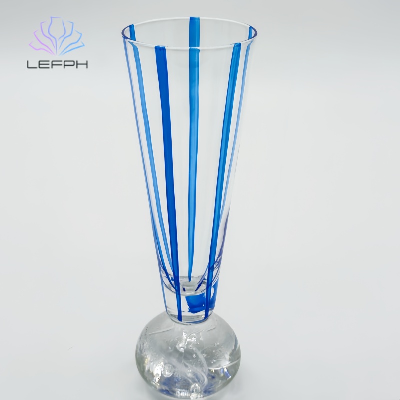 Hand-painted blue stripe series