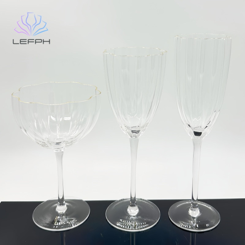 Hand-painted Phnom Penh trumpet glass series