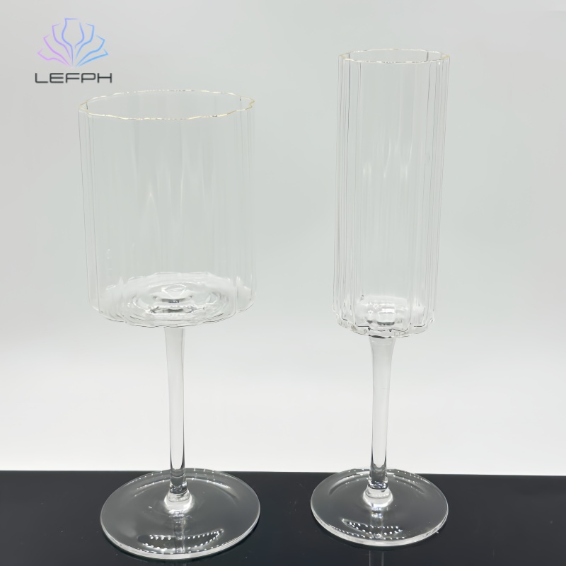 Hand-painted Phnom Penh trumpet glass series