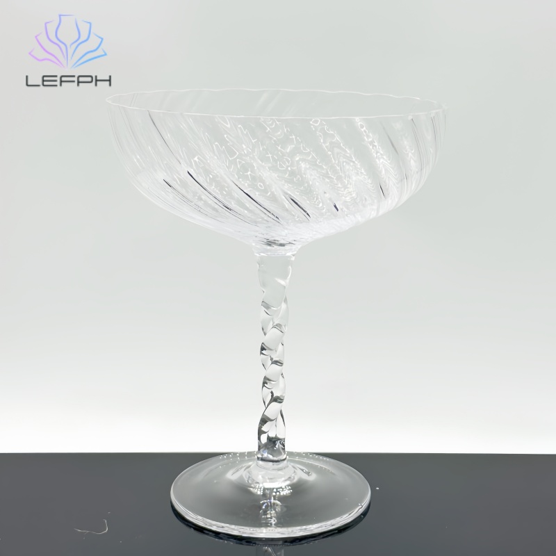 Embossed twill cocktail glass