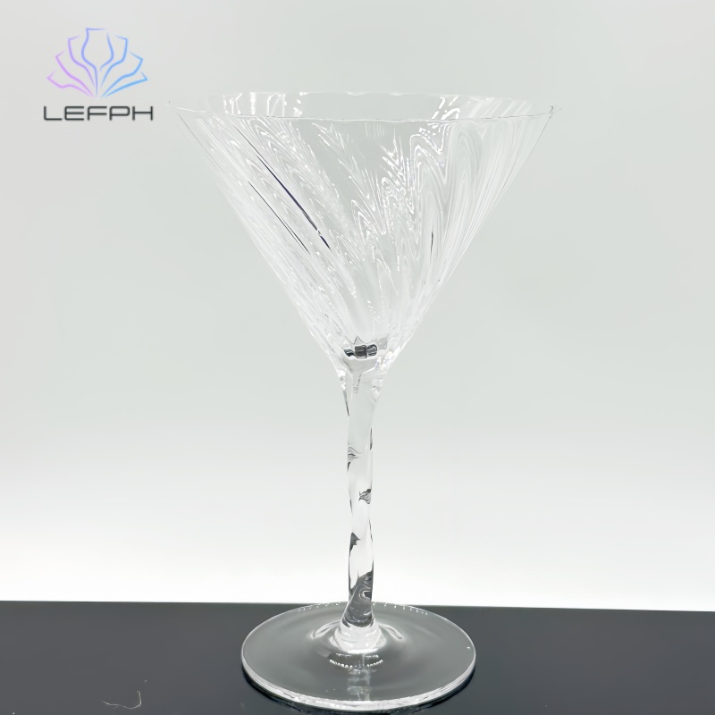 Embossed twill cocktail glass