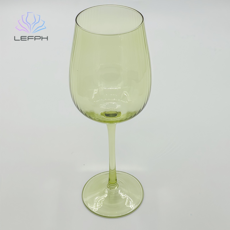 Gold vertical wine glass