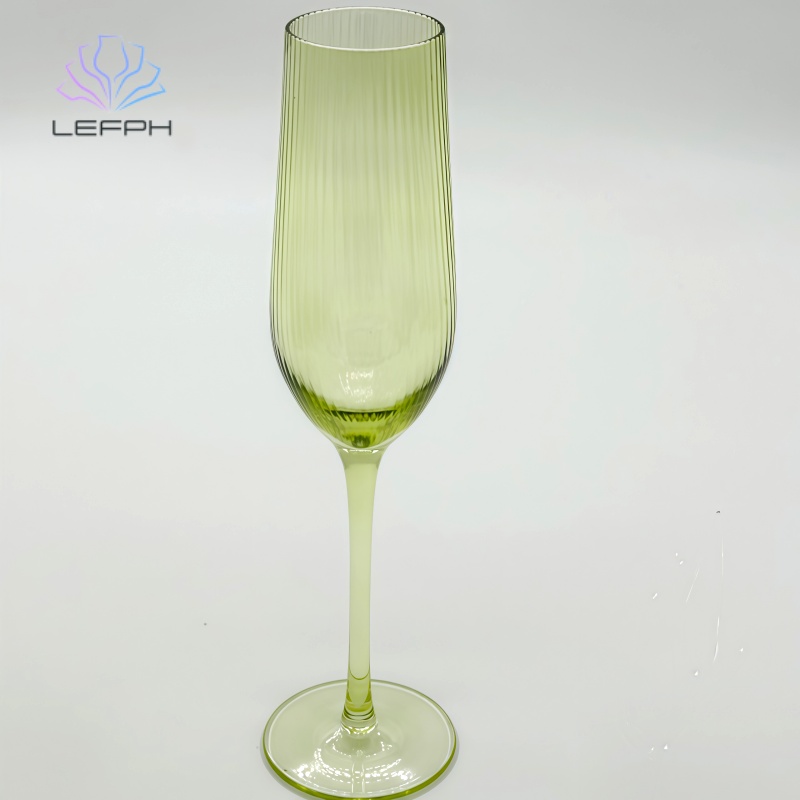 Gold vertical champagne glass